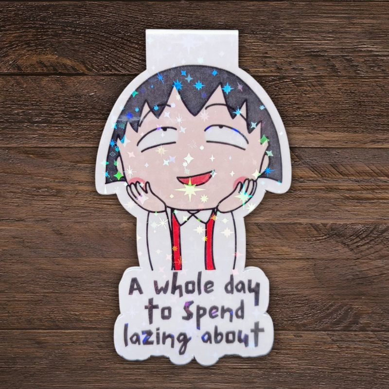 

Pembatas Buku Magnet | Handmade Magnetic Bookmark | Chibi Maruko-Chan Lazy Day