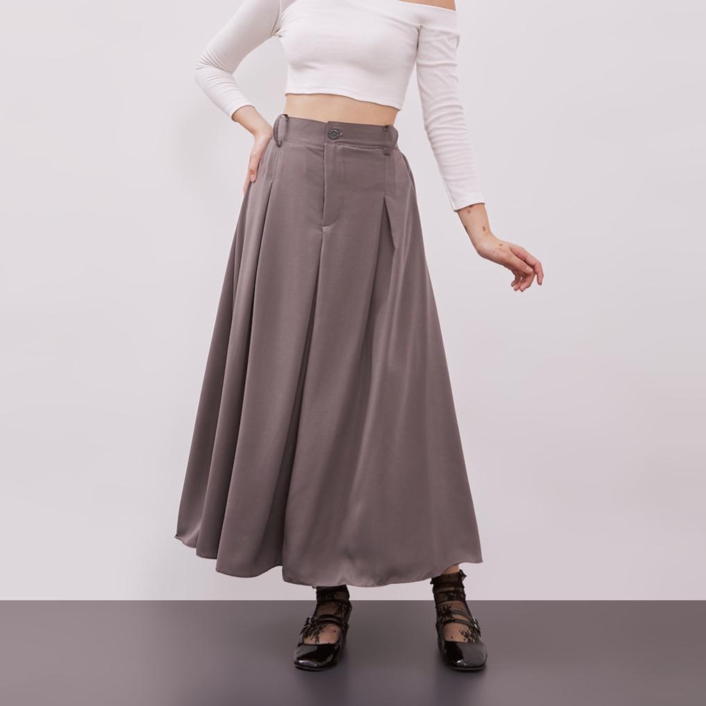 Orimoza Rok Panjang Wiru Polos Wolfis Premium Yoona