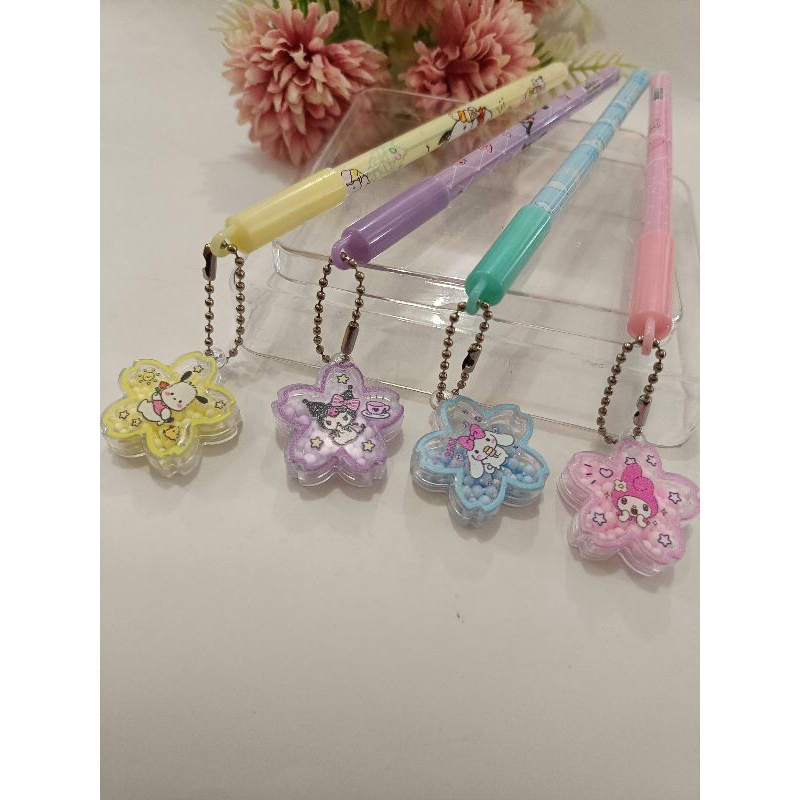 

Pen gel gantung sanrio flower