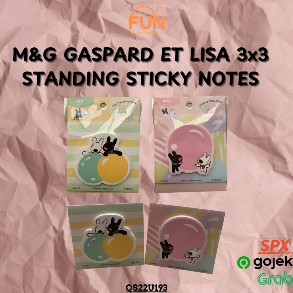 

M&G GASPARD ET LISA 3x3 STANDING STICKY NOTES