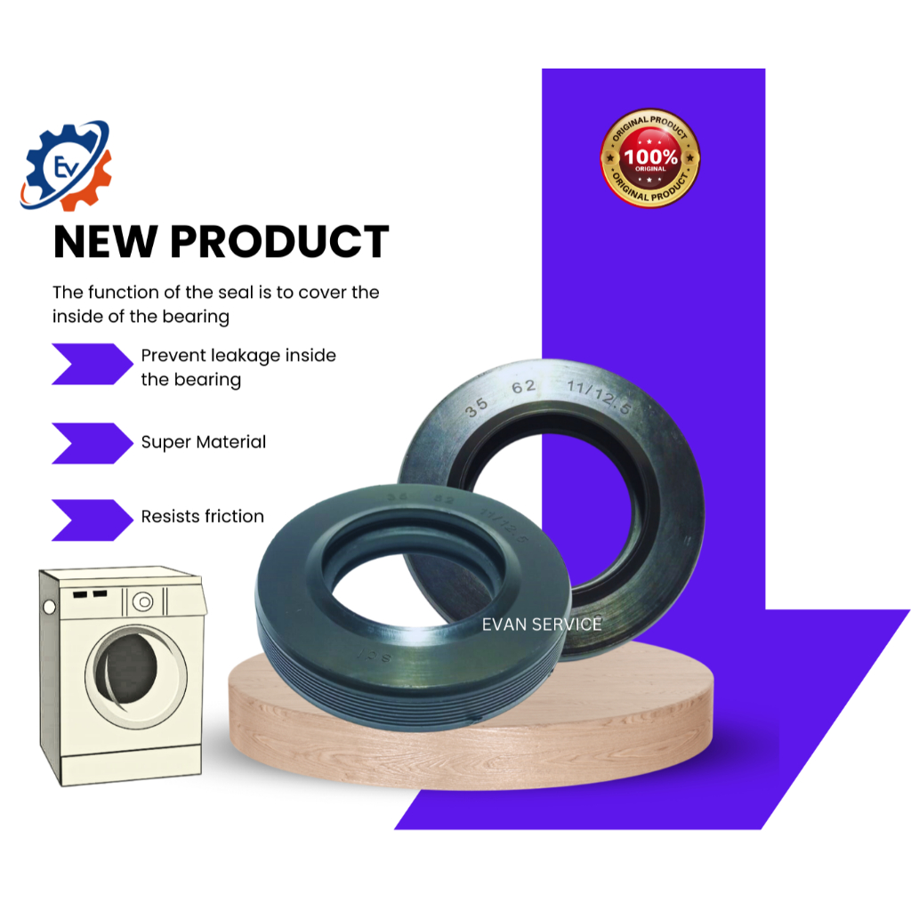 SEAL BEARING 35 x 62 x 11/12.5 MESIN CUCI FRONT LOADING