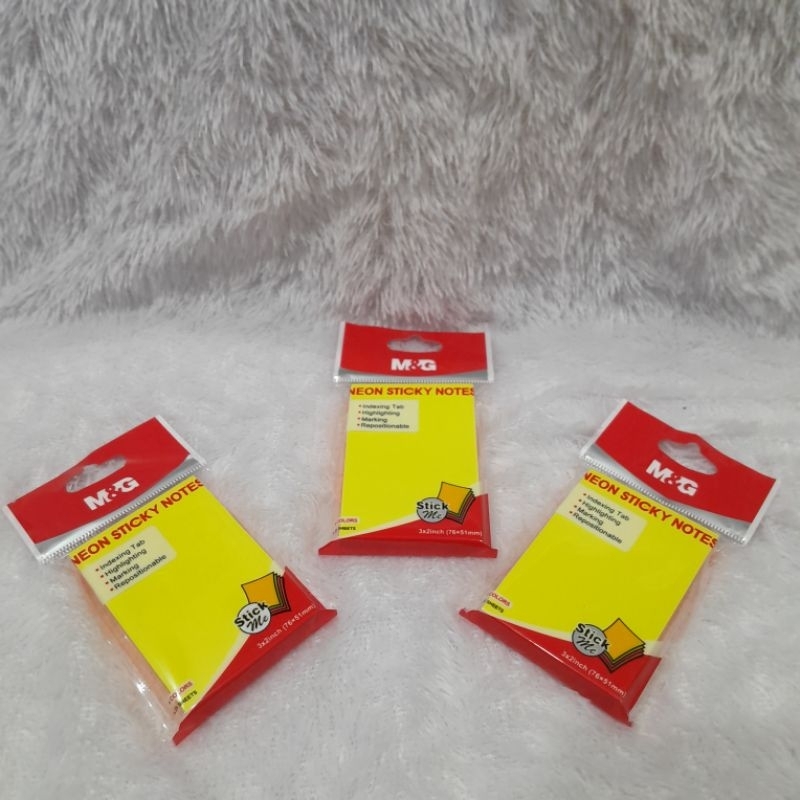

NEON STICKY NOTE M&G BERWARNA SEBAGAI PENANDA HALAMAN/KERTAS MEMO