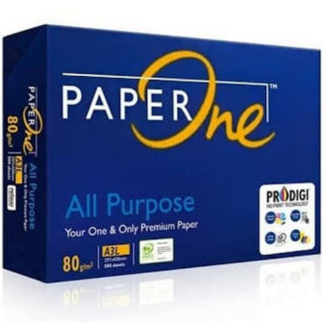 

Gramedia Bogor - KERTAS HVS PAPER ONE UKURAN FC BERAT 80 GR A3