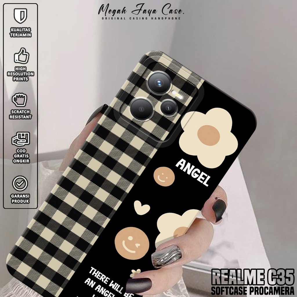 Case Realme C35 - Softcase Hp Realme C35 Motif BUNGA - Silikon Hp Realme C35 - Kondom Hp Realme C35 