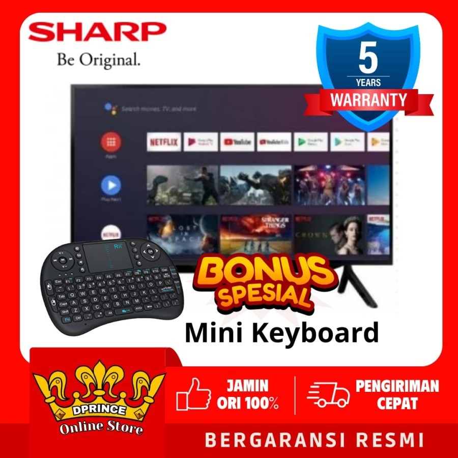 SHARP Digital TV 32GH30001 32" ANDROID TV 32inch 2T-32GH30001 BONUS MIKEY