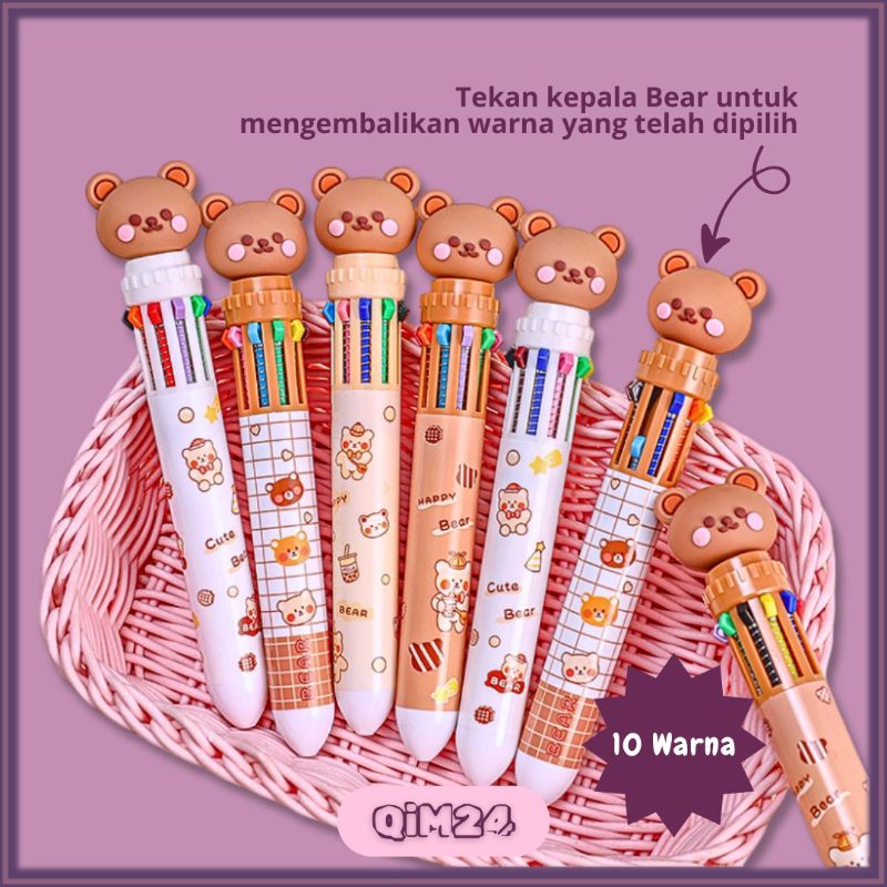 

Pulpen Lucu 10 Warna Karakter Beruang - Pulpen Warna - Pulpen Aesthetic - Perlengkapan Sekolah - Peralatan Kantor - ATK - Stationery - QiM24