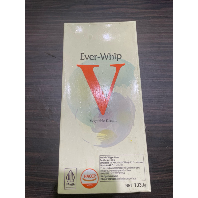

ever whip V non dairy whipped cream kemasan 1030gr | INSTANT ONLY !!
