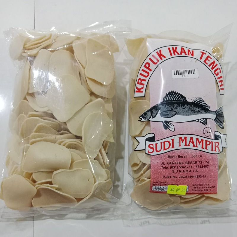 

Kerupuk Ikan Tenggiri Mentah Sudi Mampir (400 gram) - Oleh Oleh / Makanan Ringan Surabaya