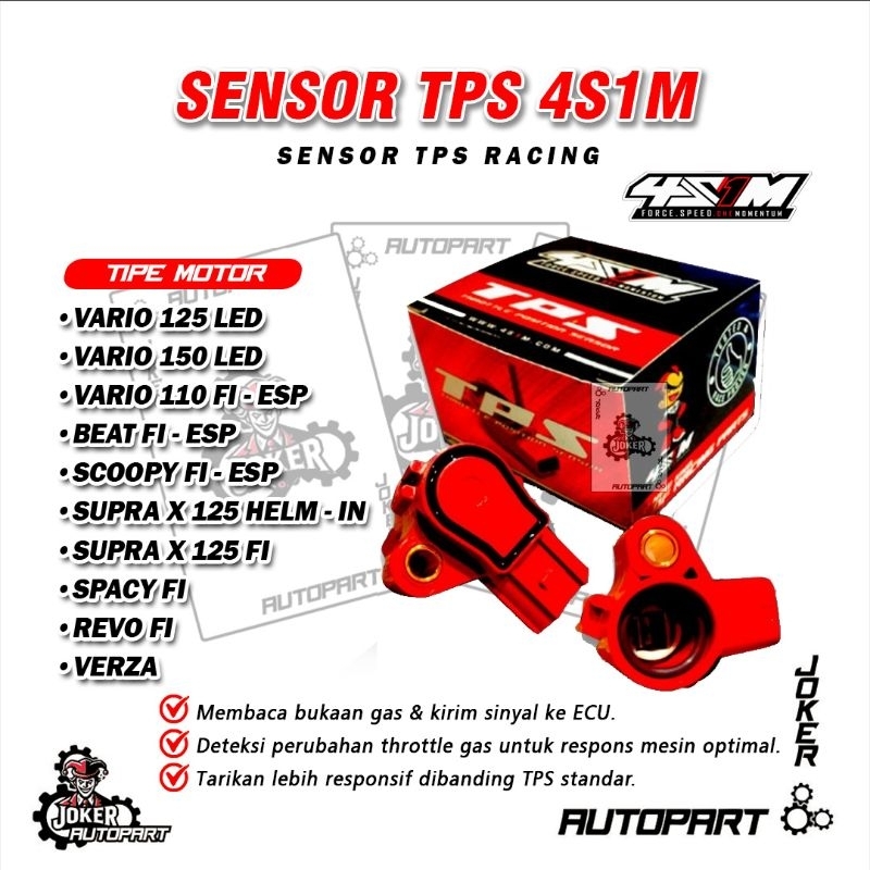 TPS Sensor 4S1M Beat ESP Scoopy Fi Vario 110 Fi Esp Spacy Supra X 125 Revo Blade Fi Beat Pop Sensor 