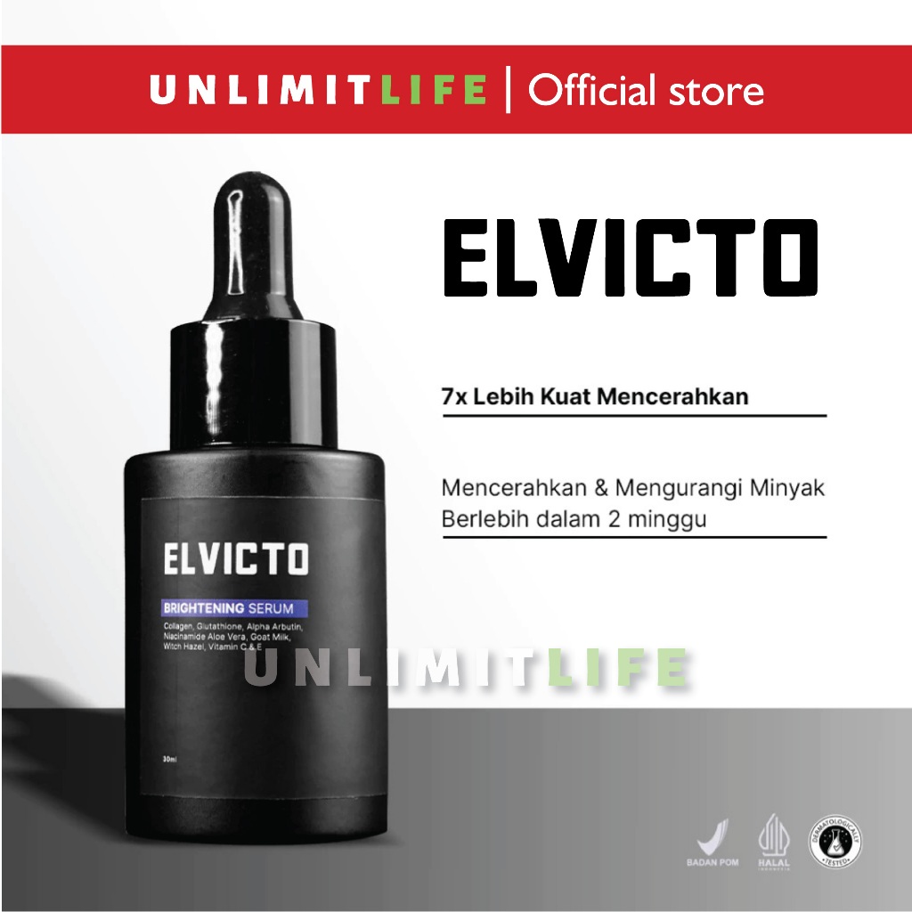 SERUM ELVICTO Brightening Serum Original BPOM Serum Wajah Pria Skincare Elvicto Pencerah Muka Cowok