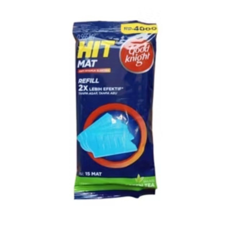3 SACHET X HIT MAT GOOD KNIGHT REFILL ANTI NYAMUK ELEKTRIK (Isi 15 lembar HIT MAT)