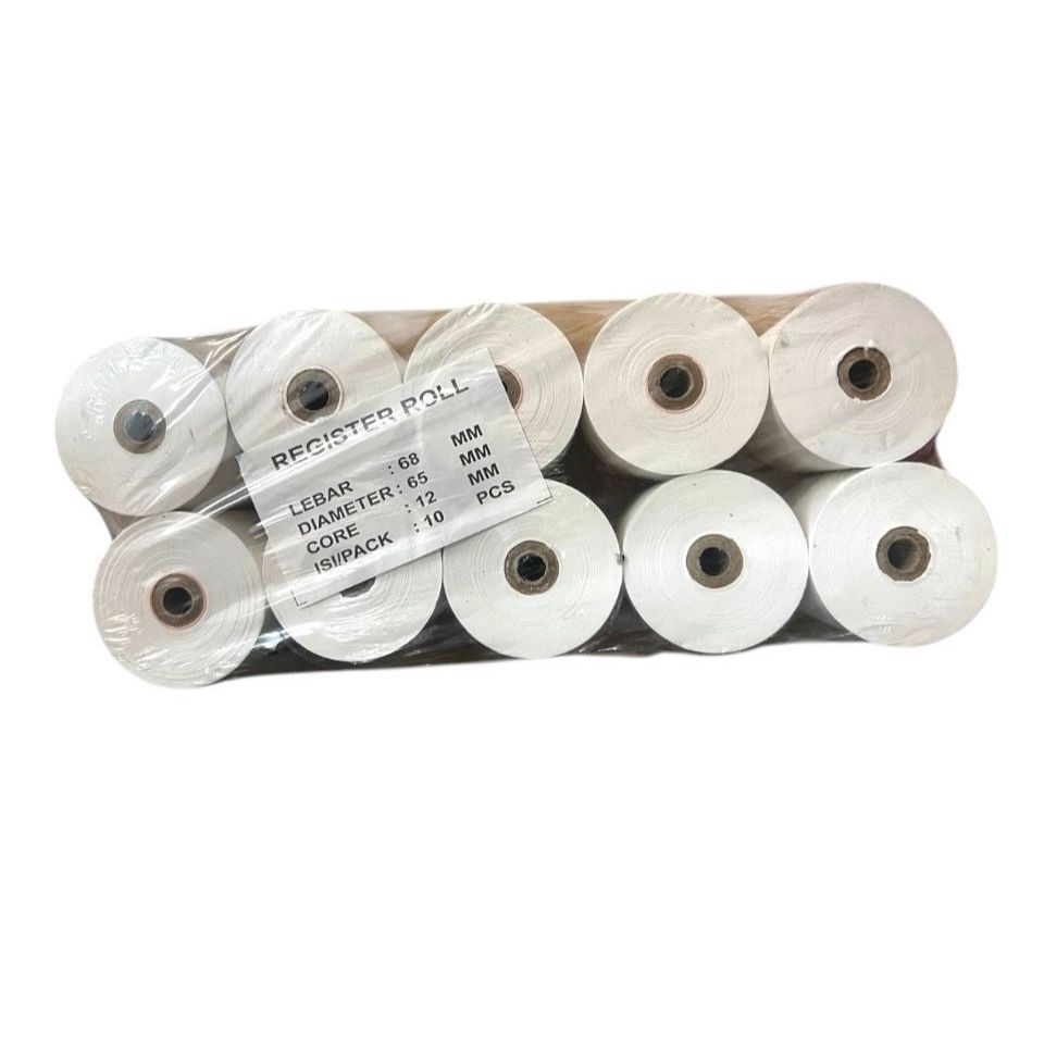 

REGISTER ROLL / KERTAS STRUK KASIR 68 x 65 mm 1ply
