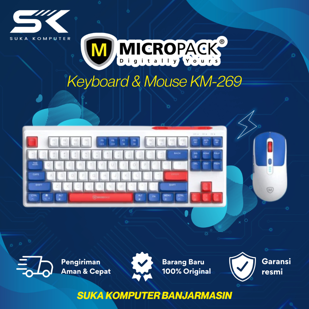 Keyboard & Mouse Wireless Micropack KM-269