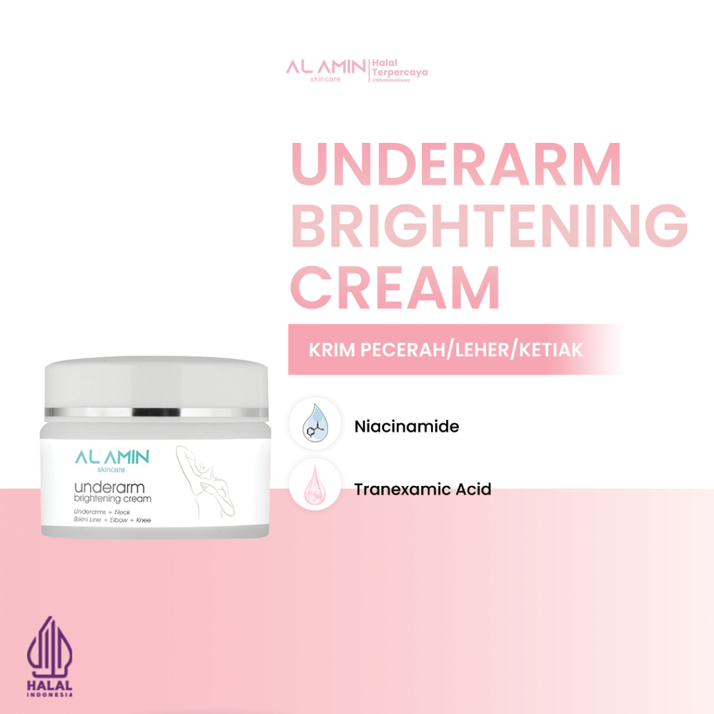 Alamin Underarm Brightening Cream – Krim Pencerah Kulit untuk Ketiak, Leher, dan Area Lipatan Alamin