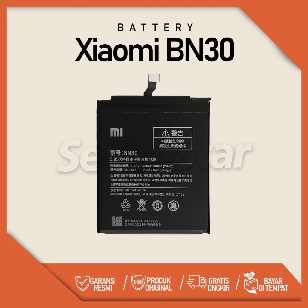 Battery Bn30 Batre Redmi 4A Battery Xiaomi Bn30 Battery Redmi Bn30