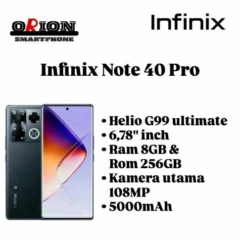 Infinix Note 40 Pro 8 / 256GB Second Ori