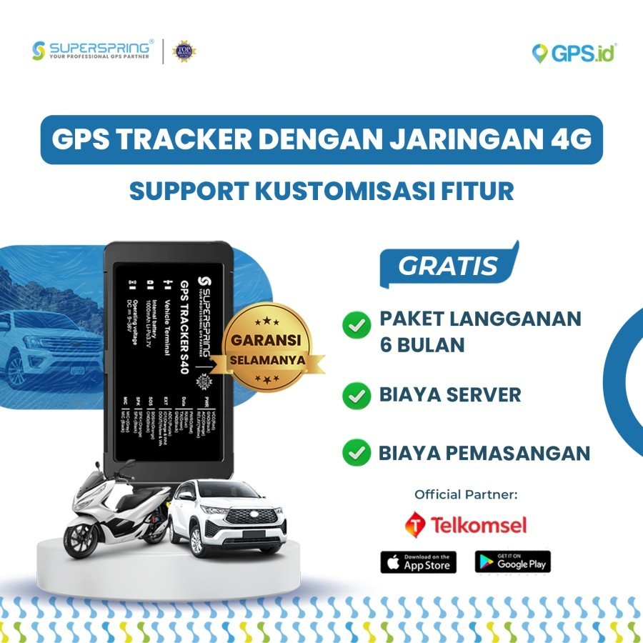 SUPER SPRING GPS TRACKER GUARDA - S40 - 4G GPS MOBIL BUS , TRUK , ESCAVATOR