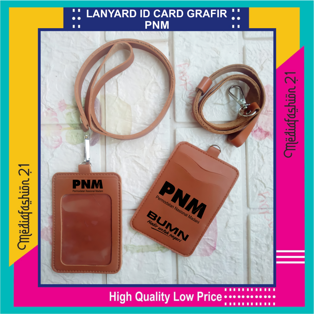 

Tali Lanyard Gantungan Id Card Kulit Sintetis PNM (Permodalan Nasional Madani)