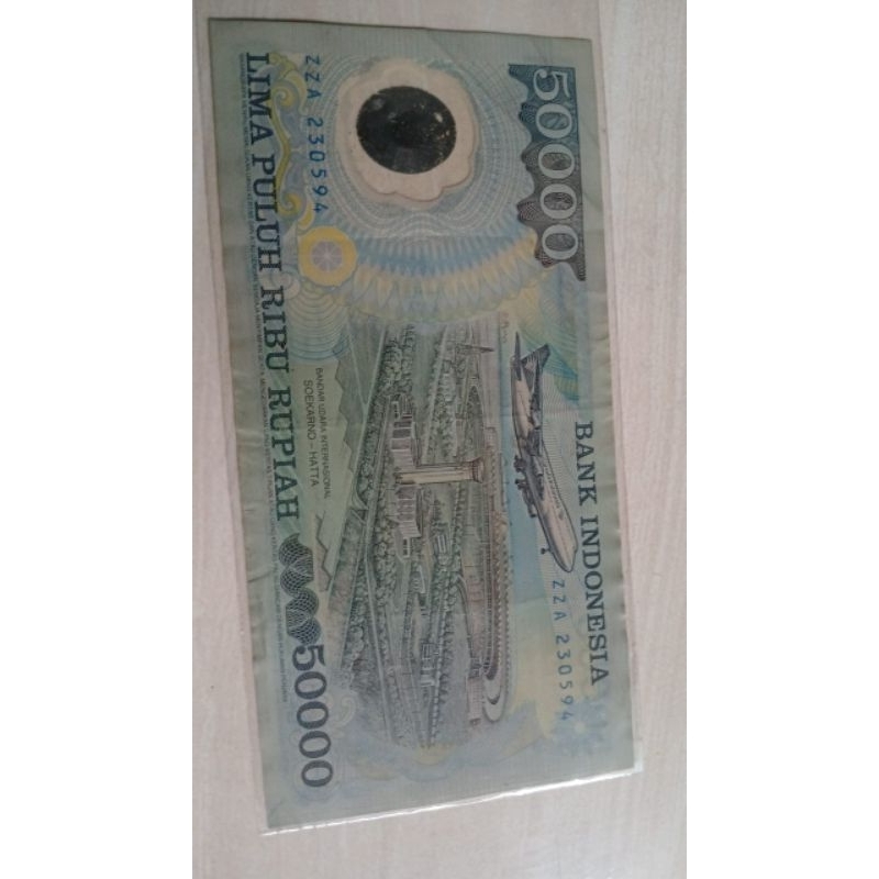 Uang Kuno 50000 polymer Soeharto tahun 1993