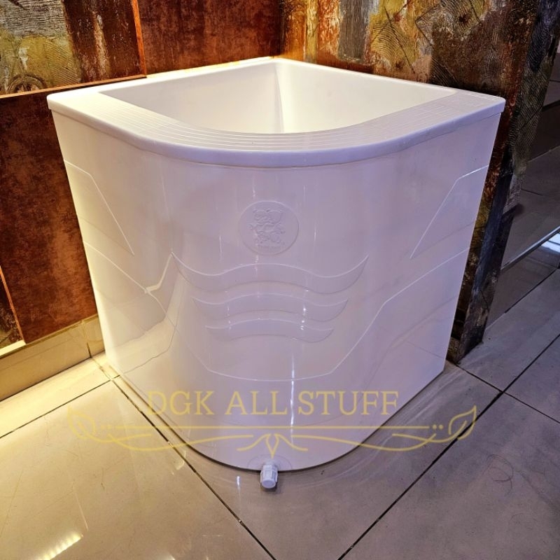 Bak Air Mandi Sudut Oval Kamar Mandi PVC Plastik Warna
