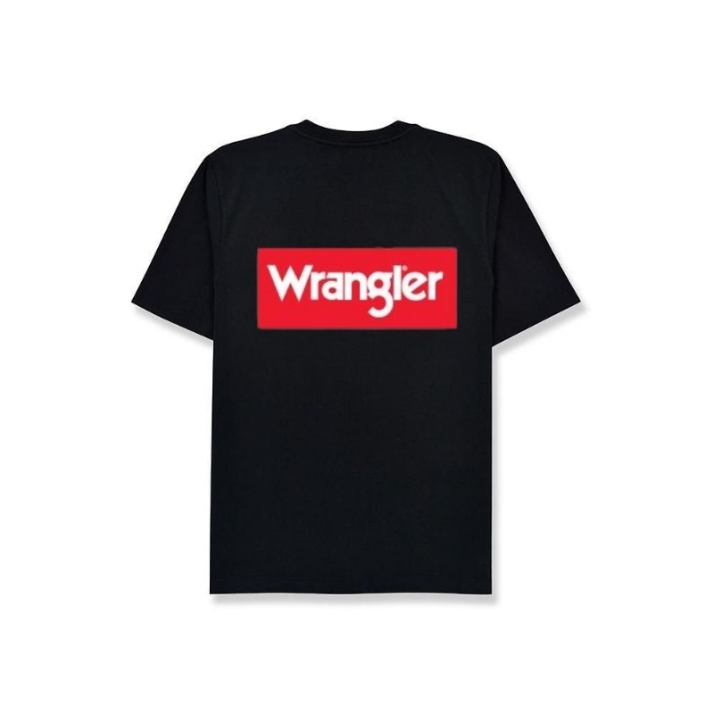 Kaos wrangler simple motif putih kaos tebal