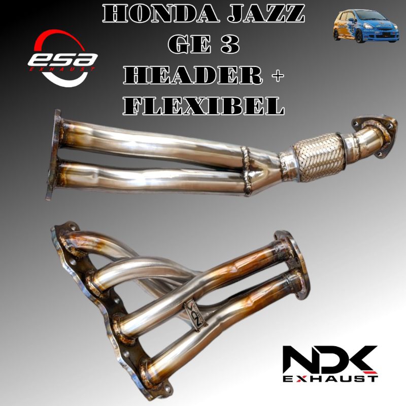 HEADER MOBIL FLEXIBEL HONDA JAZZ GD 3 NDK EXHAUST KNALPOT MOBIL RACING HEADER RACING MOBIL