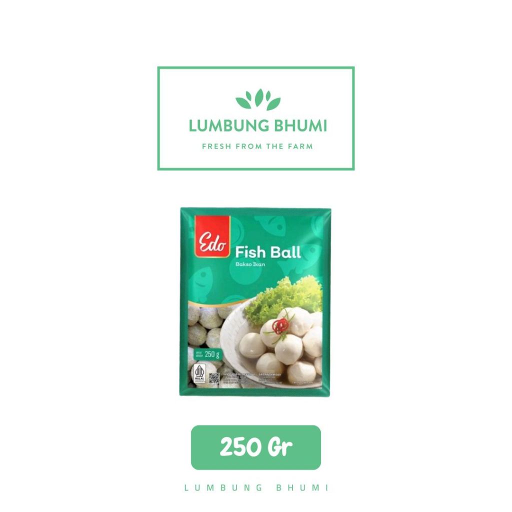 

EDO Bakso Ikan Fish Ball Frozen 250 gr 1 Pcs - Lumbung Bhumi