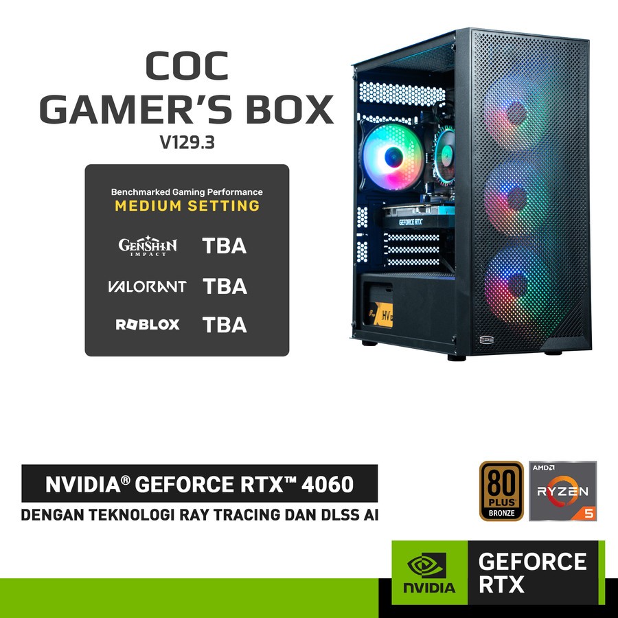 COC GAMER BOX V129.3 - Paket PC Rakitan RTX 4060