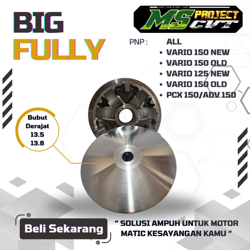 Big Pulley Custom pcx 150. adv150. Pnp Vario 125 150. vario kzr kode k97 Drajat 13.5 13.8 14