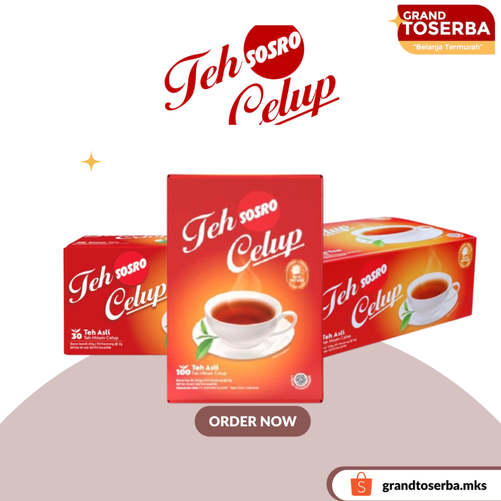 

TEH CELUP SOSRO ISI 30, 50, 100 KANTONG