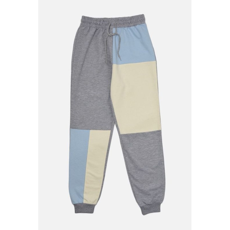 Celana Panjang Training Jogger Monki Grey Blue - Size S