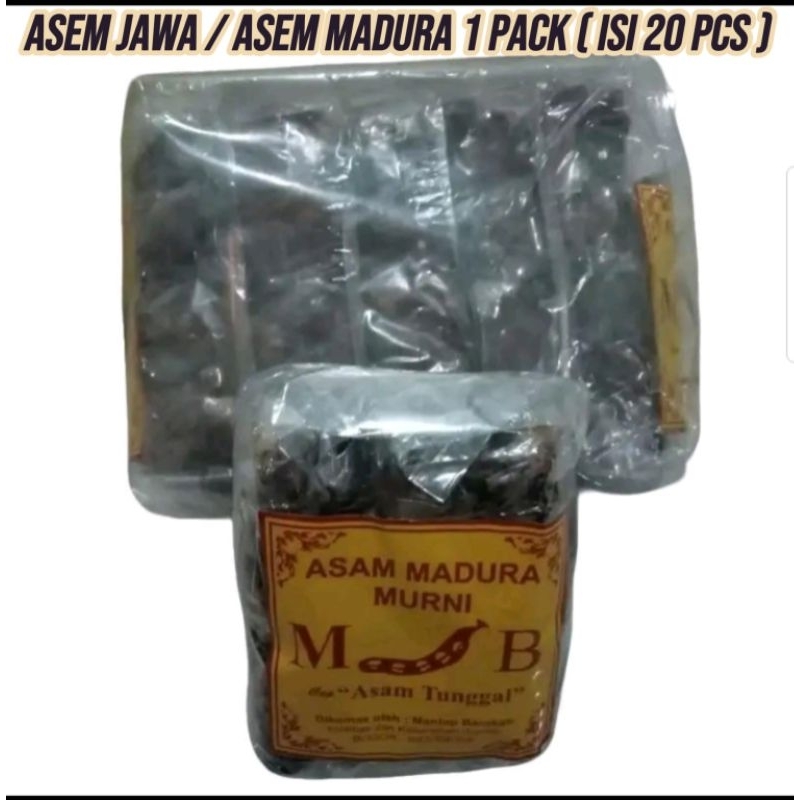 

1 pak( 20 pcs )asem jawa/asem madura kemasan /asem kemasan 500