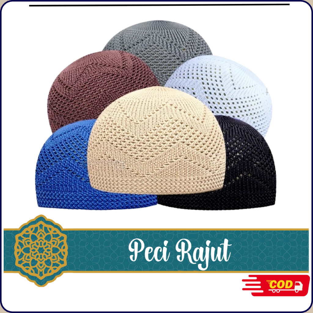 Peci Rajut Anak/Peci Rajut Dewasa/Peci Rajut Premium/Peci Rajut/Peci Anak - MOTIF 2