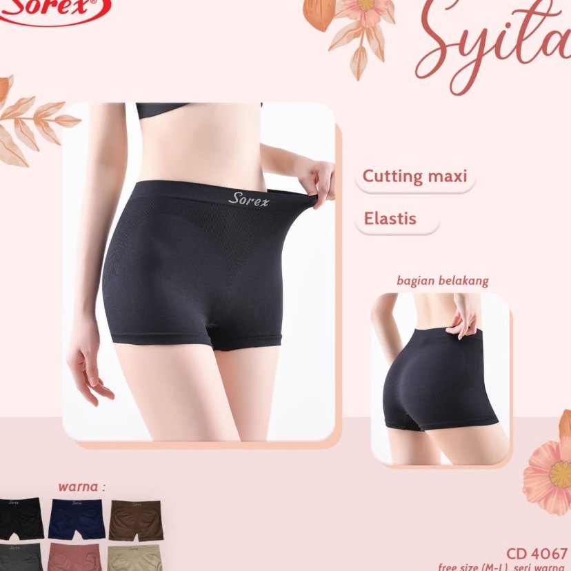 Bonuskan cd celana dalam boxer wanita seamless rajut sorex 467 Maxi