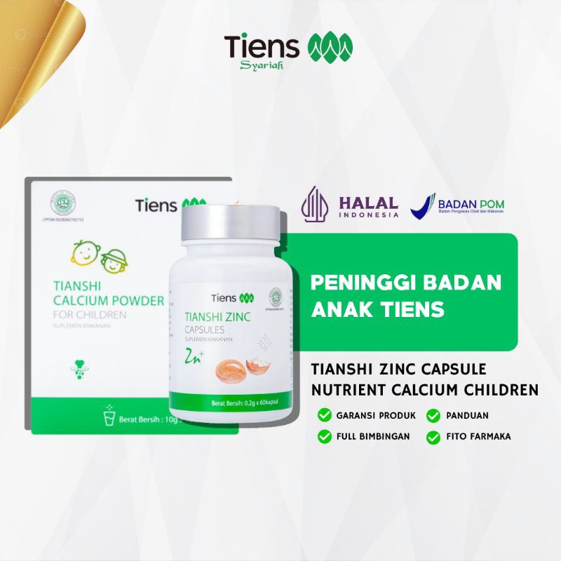 Kalsium Anak Tiens & Zinc Tiens Original Tumbuh Kembang Kecerdasan Anak