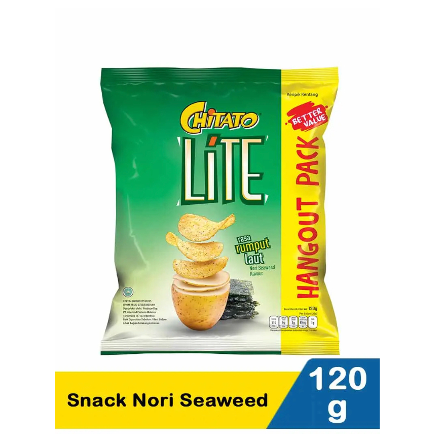 

Chitato Lite Snack Potato Nori Seaweed 120 Gram