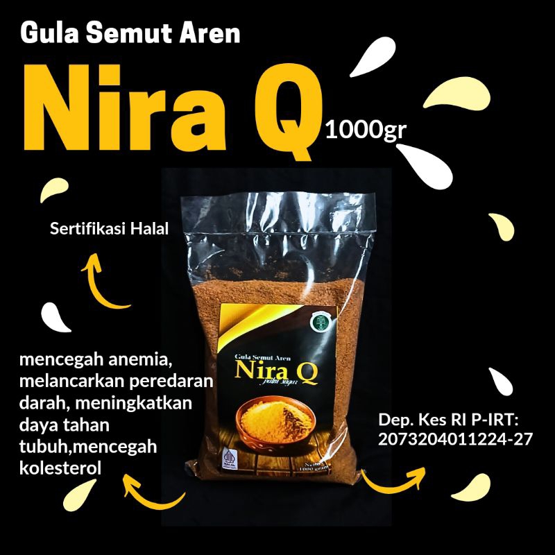 

Gula semut aren asli Nira Q kemasan 1 kg