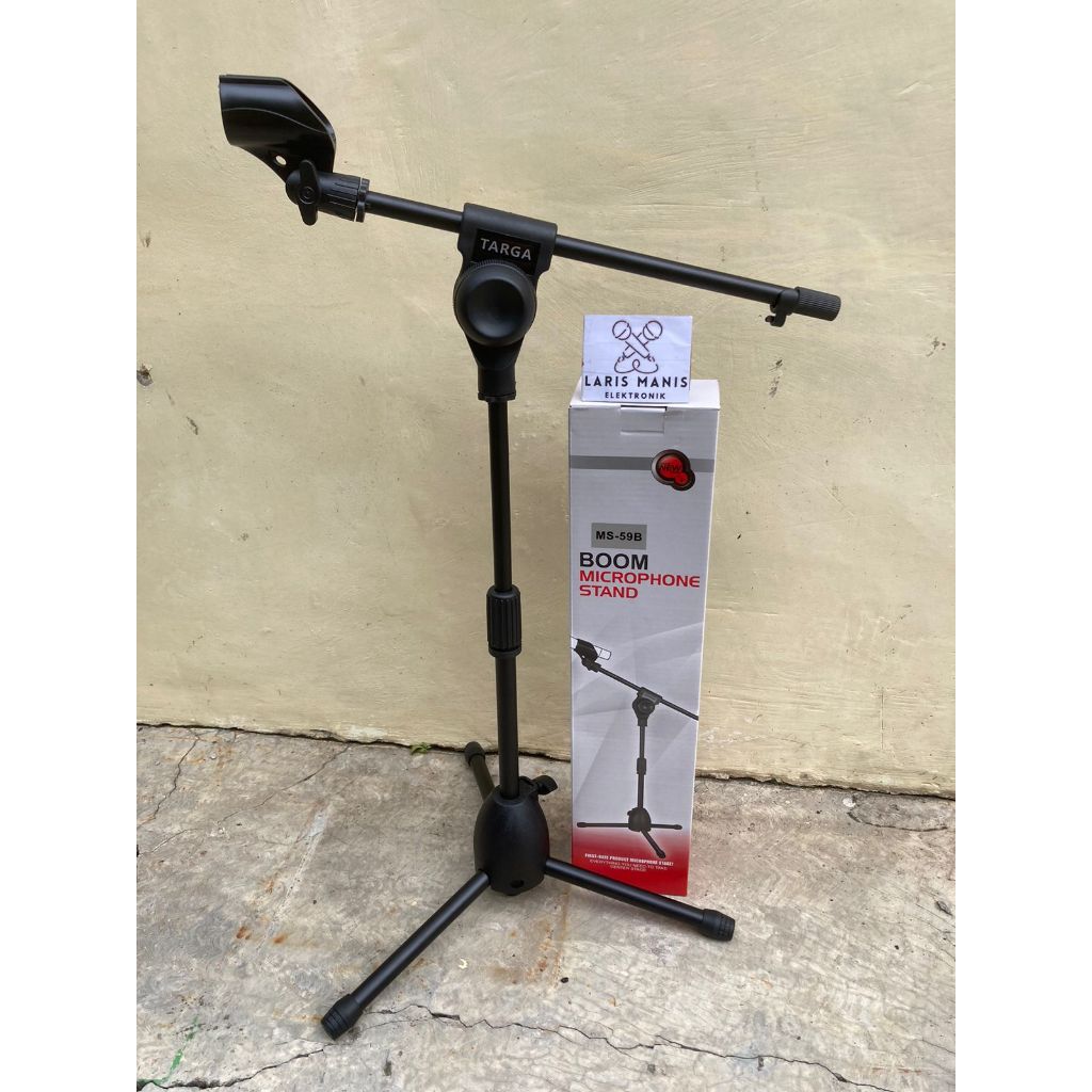 Stand Cagak Mic Pendek Targa MS-59B MS59B Boom Stand Microphone Stand Mic Meja Original Targa Kaki 3