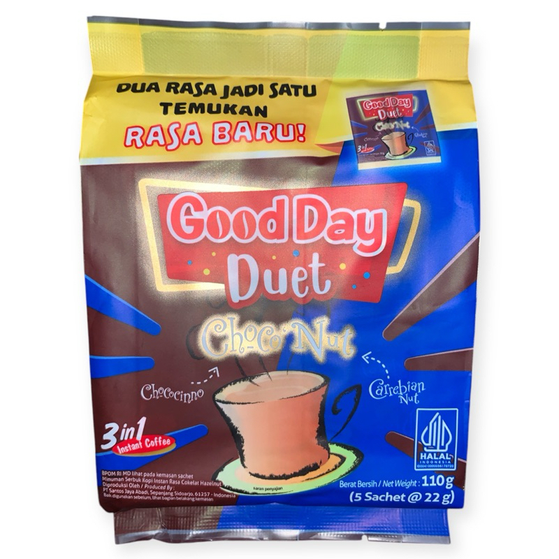 

Good Day Duet - Choco Nut (5 Sachet @22g)