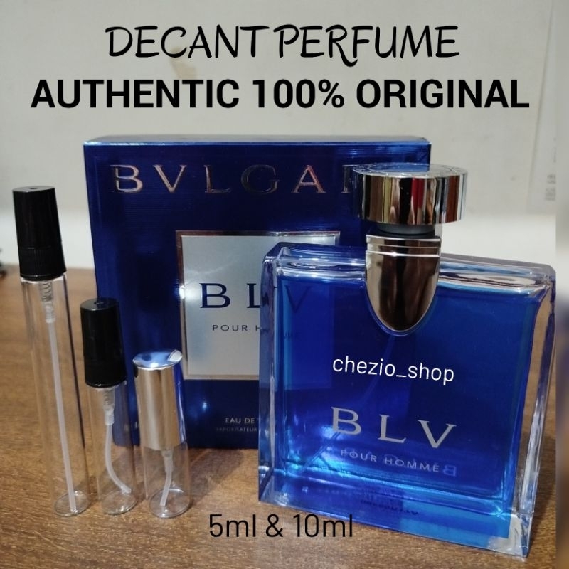 DECANT Parfum BLV Pour Homme Blue / BLV MEN / Parfum Authentic Original / Parfum Original Counter