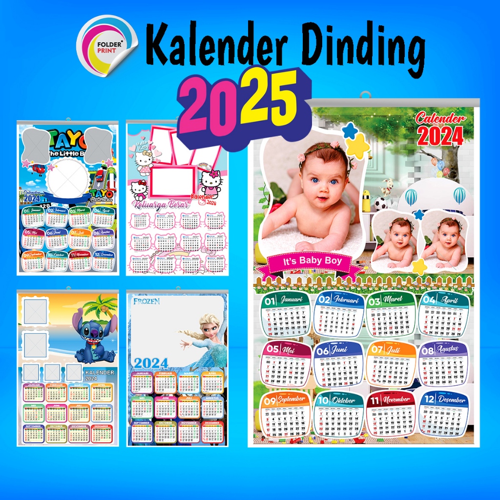 

Kalender Custom Dinding Foto Karakter Free Design Art Karton 260 Gsm