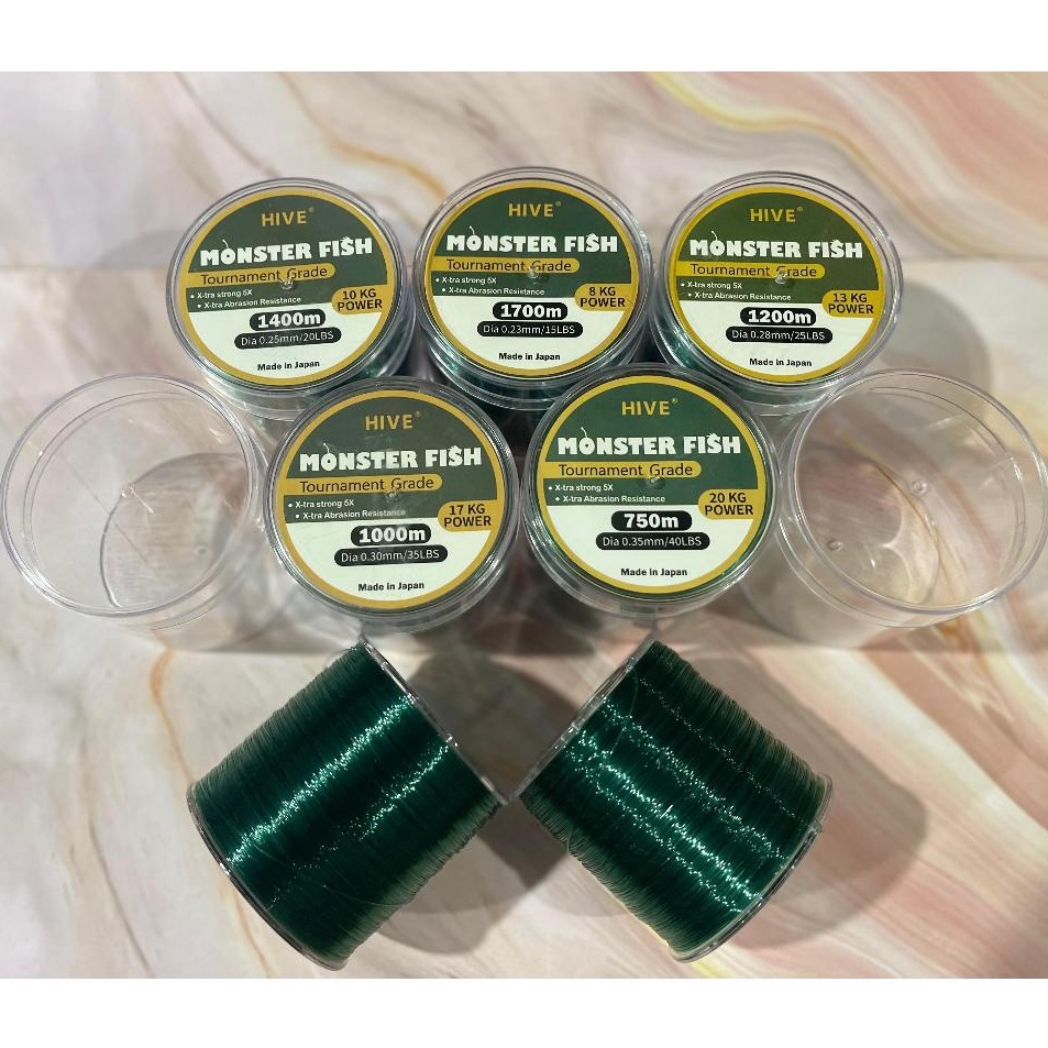 Harga Terbaru  HIVE Monster Fish Senar Pancing Kuat 5meter 17meter