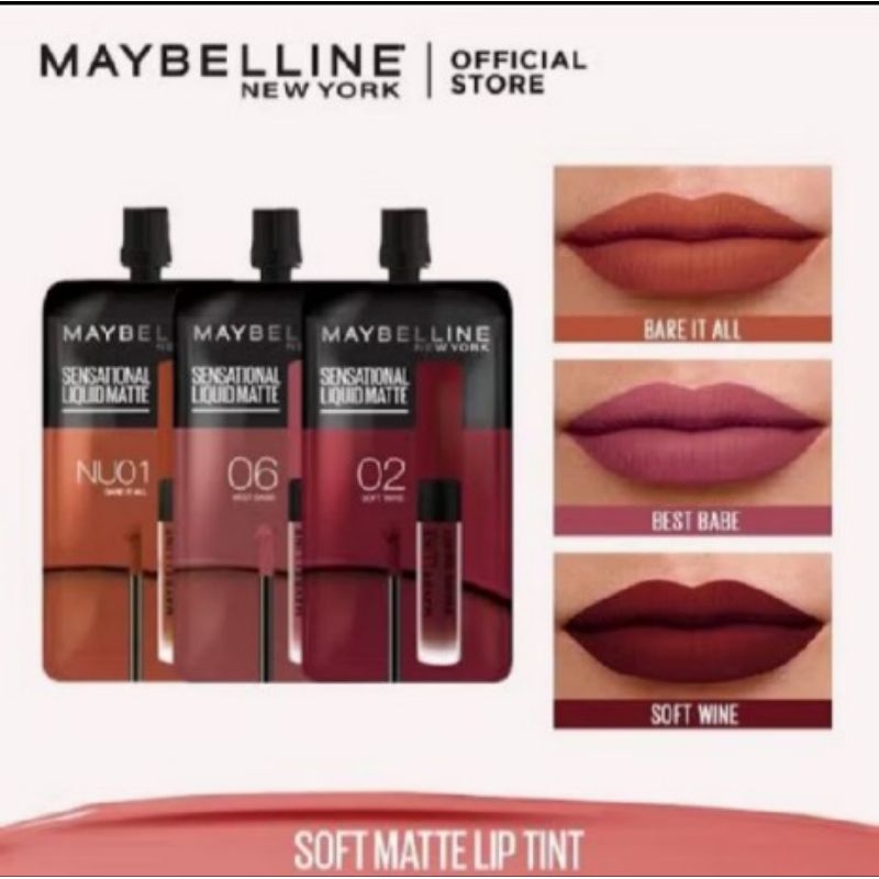 Maybelline Sensational Liquid Matte Lip Cream Sachet 2 ml