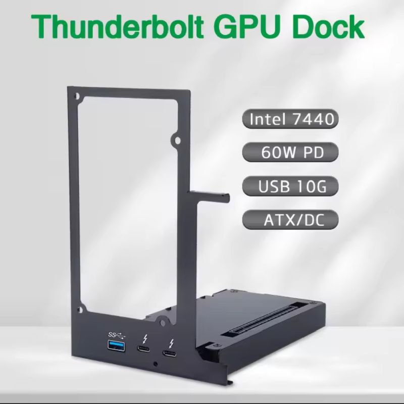 Thunderbolt3/4, USB4 Mini eGPU Enclosure for Laptop External GPU Dock with PD 85W 40Gbps, Compatible