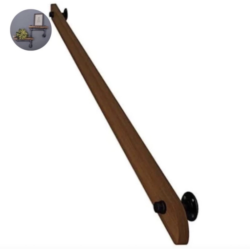 Benister kayu / pegangan tangga kayu / pembatas tangga kayu - jati belanda 5 Meter