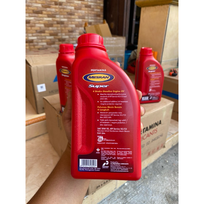 Rejeki.Maju Oli Mesin Mesran Super Sae 20W - 50 Pertamina Oil Motor 800 Ml Oli Mesin Mesran Super