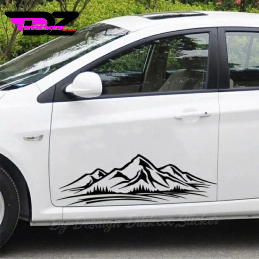 Sticker Cutting Adventure stiker Pendaki Puncak Outdoor all mobil universal