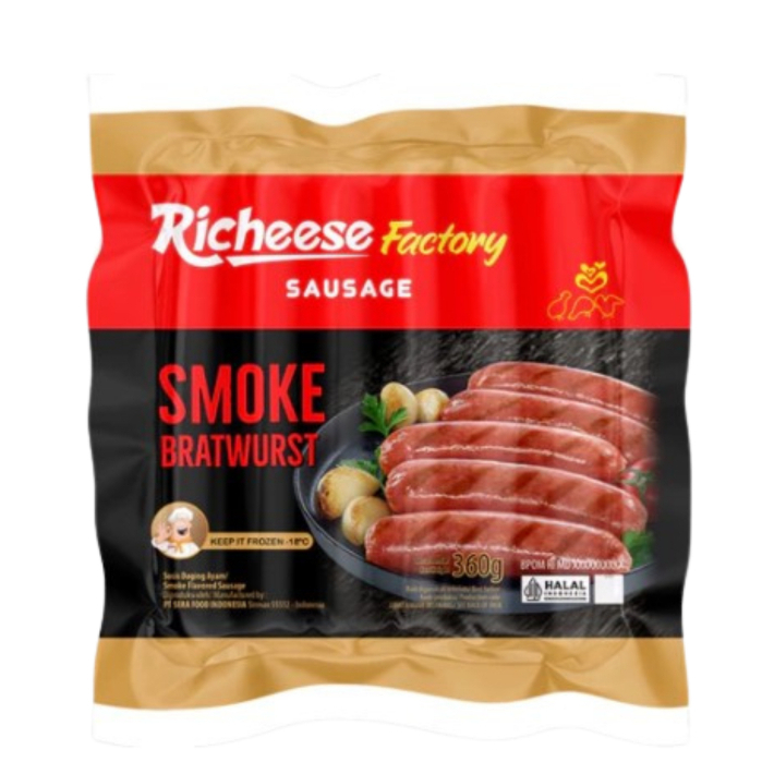 

FROZEN RICHEESE SAUSAGE SMOKE BRATWURST 360GR