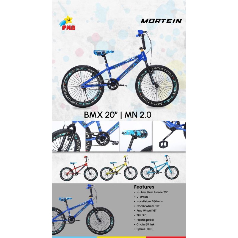 Sepeda BMX 20 inch Mortein Sepeda BMX anak laki laki