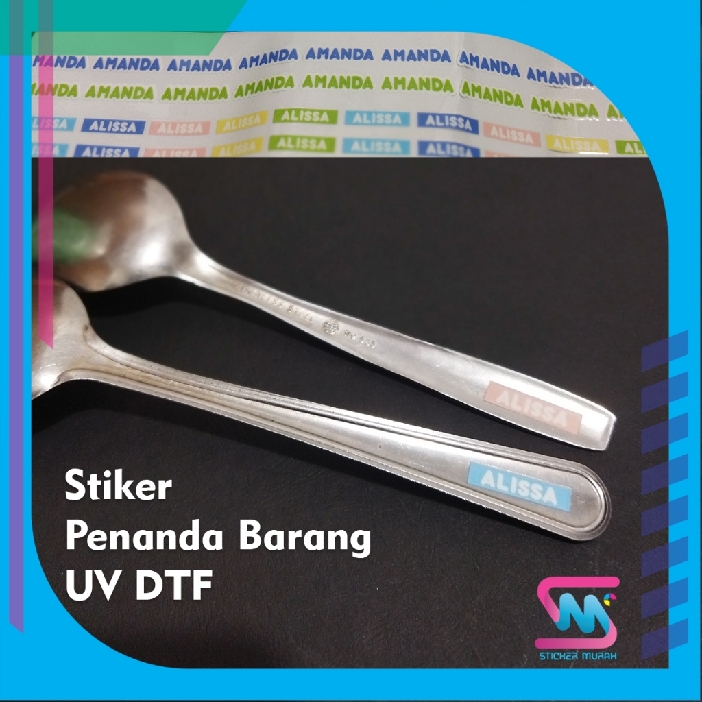 

Stiker Murah Bandung - Sticker Penanda Barang Perabot Sendok Permanen UV DTF Anti Air